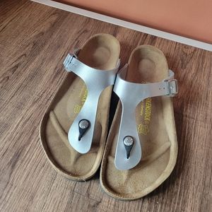 Birkenstock Gizeh Metallic Silver